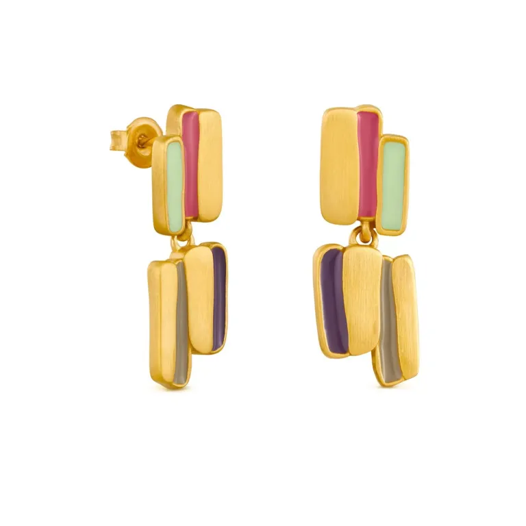 Hoja de Lata Joidart Pendientes Dorado Palette