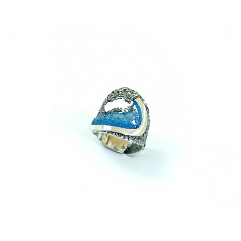 Hoja de Lata Orfega anillo Ola