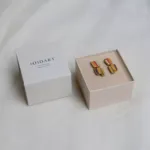 Estuche con Hoja de Lata Joidart Pendientes Dorado Palette